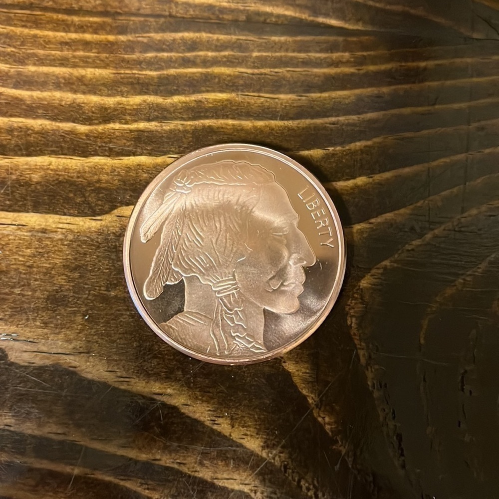 1 oz Fine Copper Round Coin Lot of 10 - Picture 2 of 3